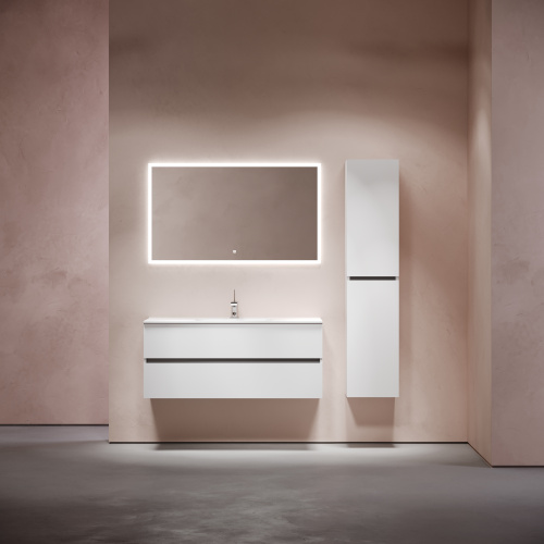 Тумба под раковину Sancos Urban UR120-1W 119х45х55 подвесная цвет белый - фото 2